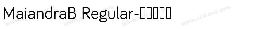 MaiandraB Regular字体转换